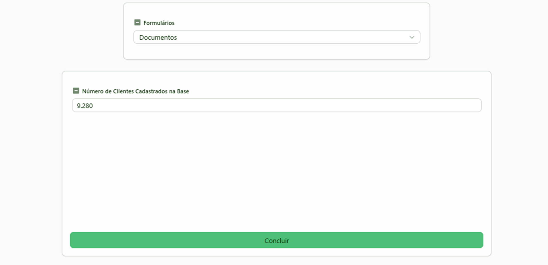 Configuração do campo Número